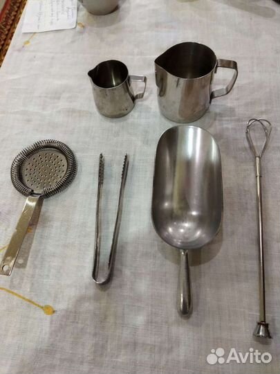 Стрейнер, щипцы для льда, венчик