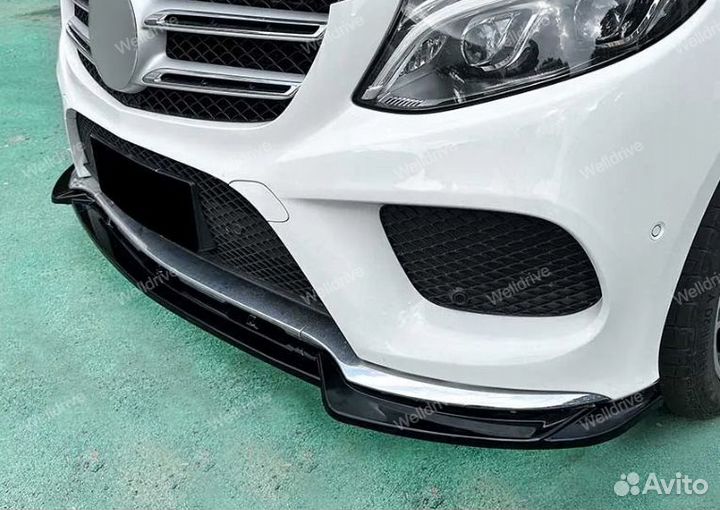 Сплиттер Mercedes W166 C292 AMG черный глянец