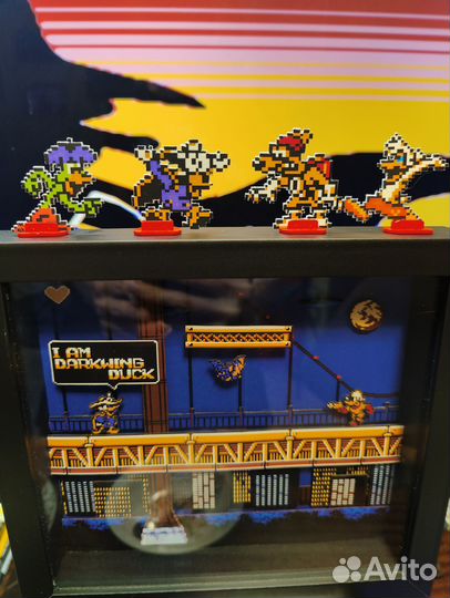 Пиксельная 2D диорама Черный Плащ (Dendy)