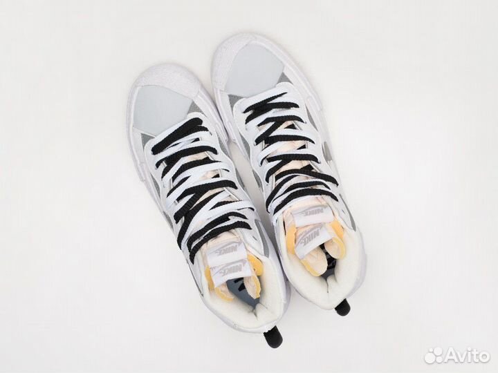 Кроссовки Nike Blazer Mid x Sacai White Grey