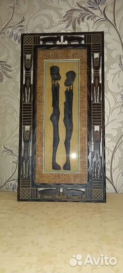 Панно настенное из африканского дерева