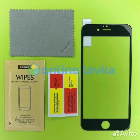 Защитное стекло Remax Crystal для iPhone 6 6s черн