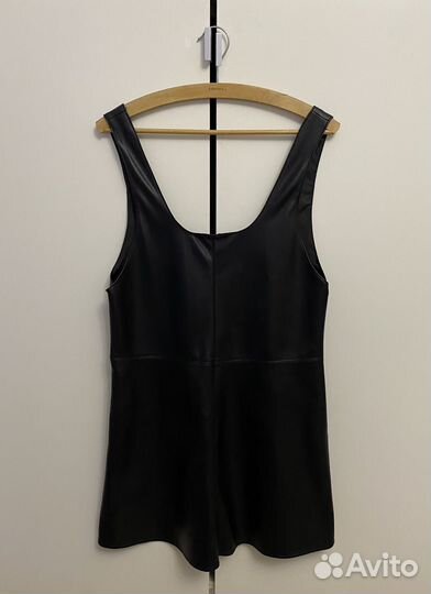 Кожаный сарафан mango S