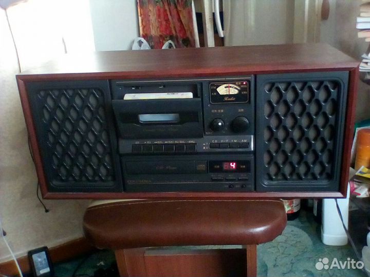 Антиквариат.Музык центр coiumbia.Радио приемник FM