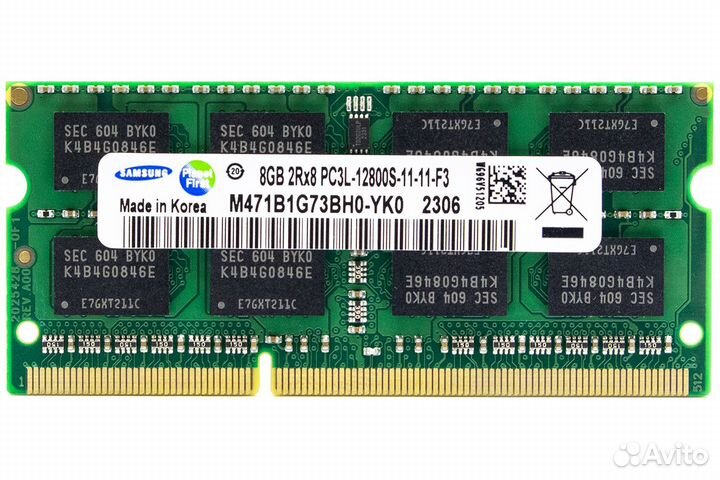 Новый sodimm DDR3L 8GB Samsung PC3L-12800 DR89