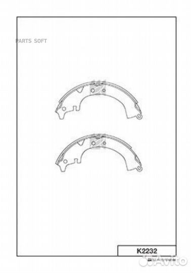 Kashiyama K2232 Колодки тормозные барабанные