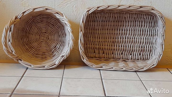 Корзинки для кухни из бумажной лозы