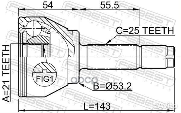 ШРУС 2110-FUS 2110-FUS Febest