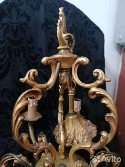 Люстра бронзовая, Франция