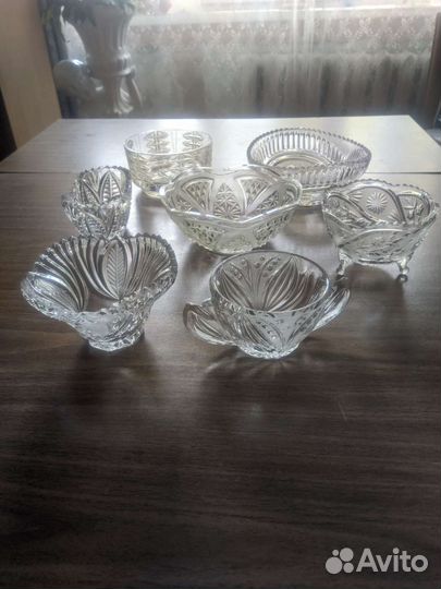 Хрустальная конфетница/салатница/вазочка СССР