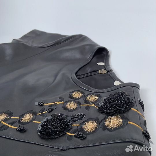 Кожаный топ Massimo Dutti, XS