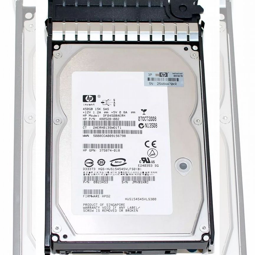 [DF0450BAERH] Жесткий Диск Hp 450gb 480528-002 Sas Df0450baerh