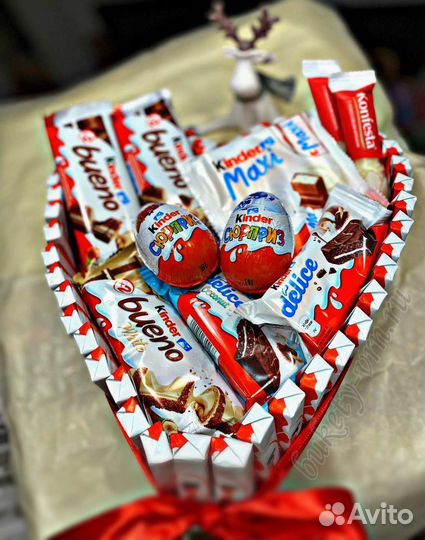 Сладкий подарок, букет из киндеров, рафаэлло