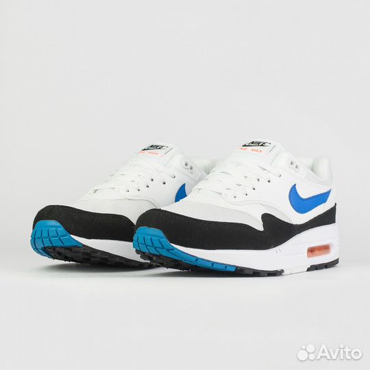 Кроссовки Nike Air Max 1 White / Black / Blue