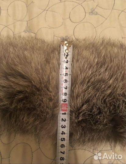 Меховой воротник чернобурка большой