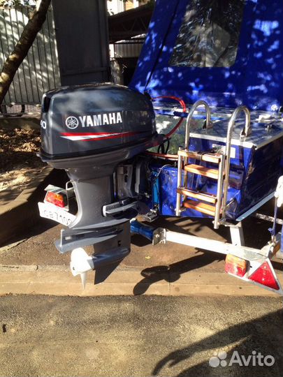 Днепр + Yamaha 40 + прицеп