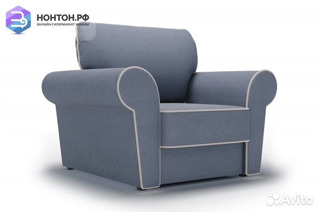 Кресло еврокнижка Прованс темно-серое