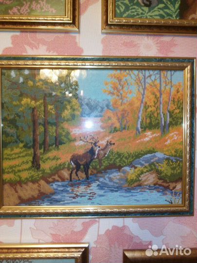 Картины вышитые крестиком большие