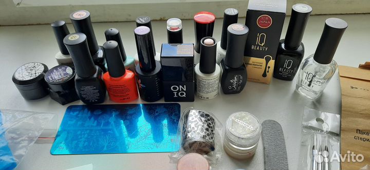 Набор для маникюра, база, топ, гель лаки