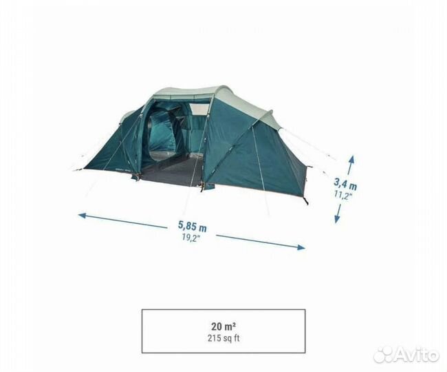 Палатка 4-местная Quechua tent arpenaz 4.2