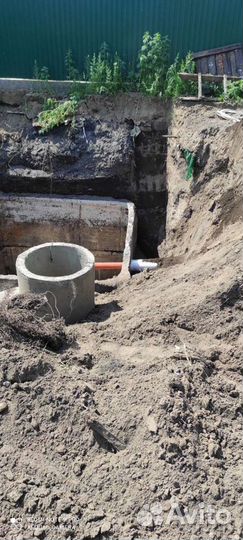 Септик под ключ. Услуги экскаватора, самосвала