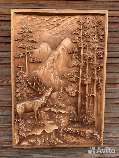 Резьба по дереву. Картина