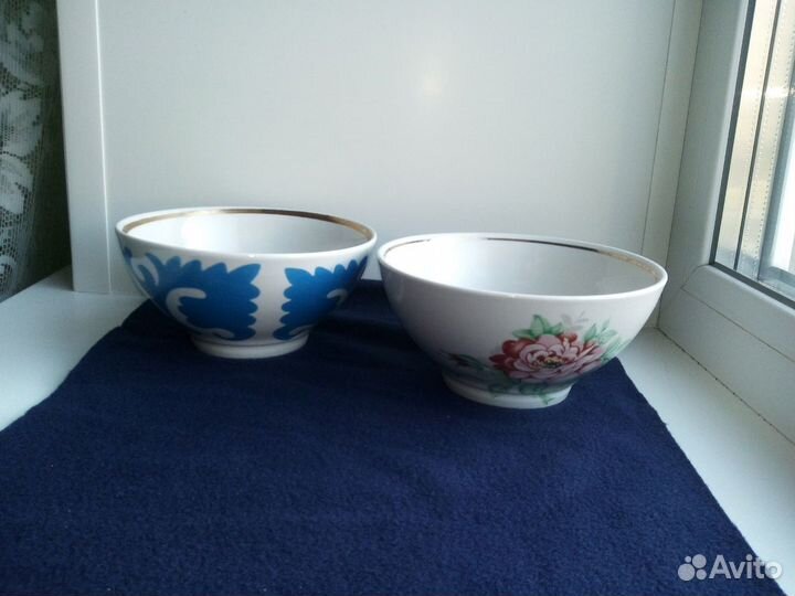 2 шт пиалы Кузяево, клеймо 1963 - 1991 г.г