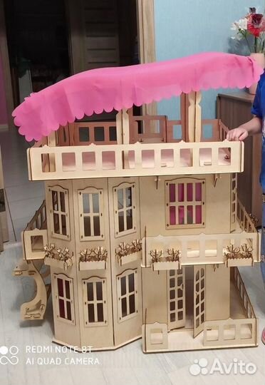 Дом для кукол деревянный кукольный домик