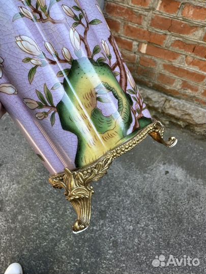 Ваза фарфор с бронзой