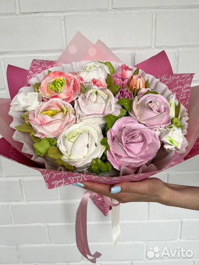 Съедобный букет из зефира на заказ