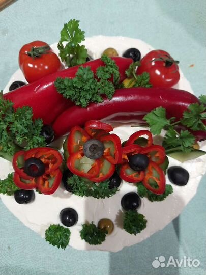 Торты закусочные, капкейки закусочные и сладкие