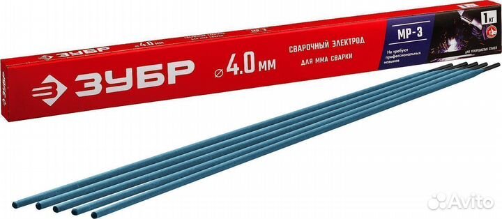 Зубр Д 4.0 х 450 мм, 1 кг в коробке, мр-3 рутиловы