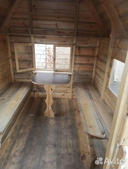 Детский игровой домик из дерева. Размер 1600/2000