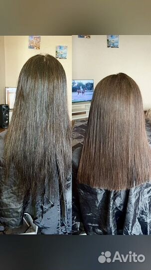 Кератиновое выпрямление волос