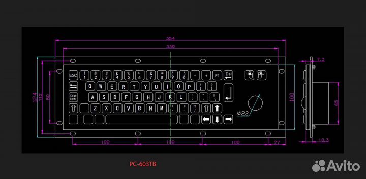 Клавиатура с трекболом