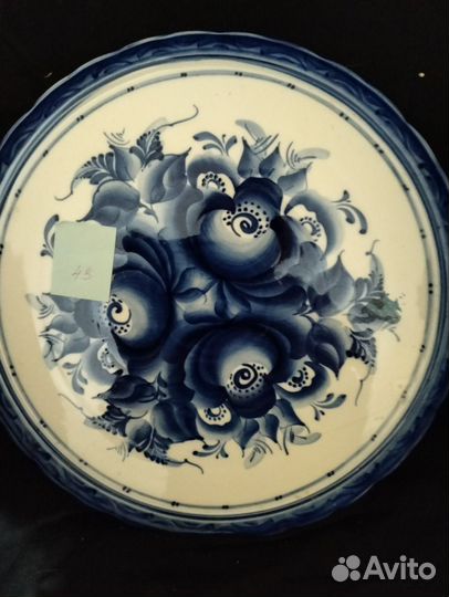 Блюда большое, гжель