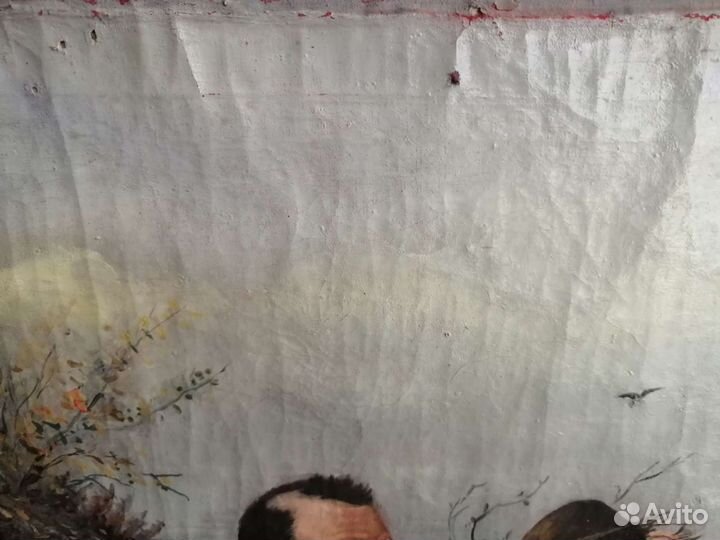 Старинная картина маслом