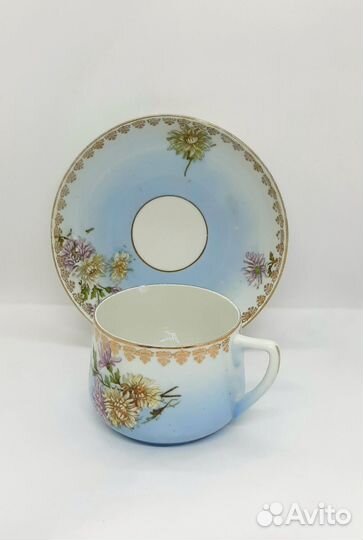 Чайная пара фарфор Кузнецов Песочное
