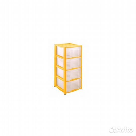 Комод 4-х секц Амадео на колесиках бежевый