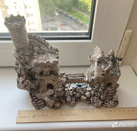 Декорации для аквариума замок камень