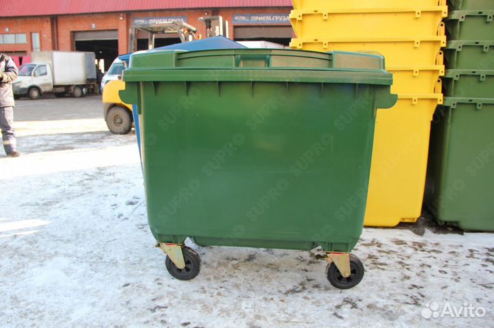 Пластиковый мусорный контейнер 660л Ш6900