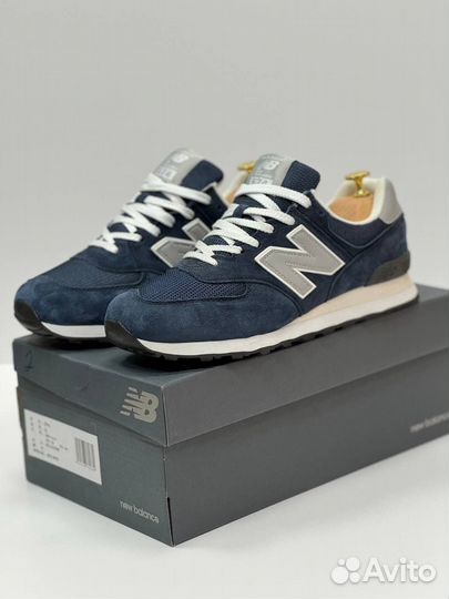 Кроссовки new balance 574 синие сеточные