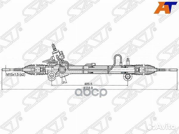 Рейка рулевая toyota highlander/RX350 03-08 LHD