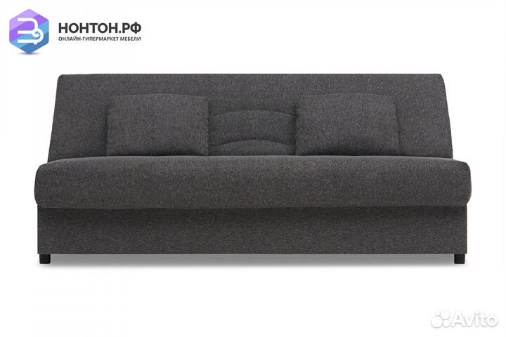 Диван книжка Ручеек рогожка серая