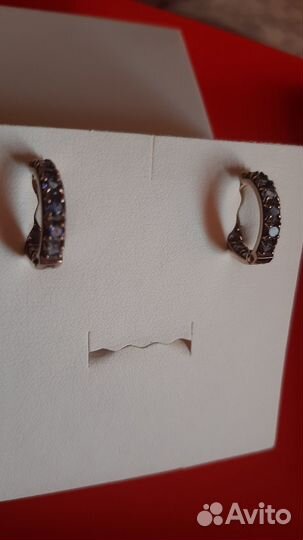 Серьги - конго с иолитами