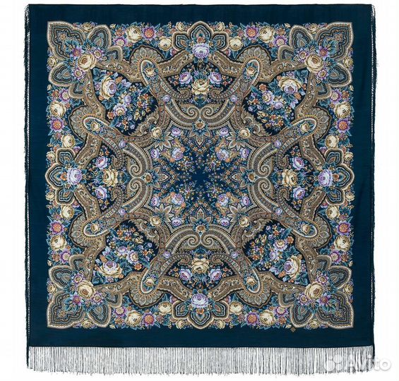 Платок павлопосадский 148 см новый