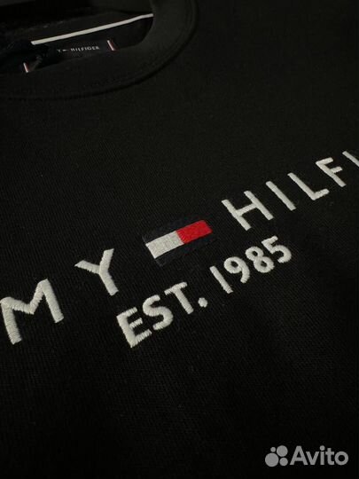 Свитшот Tommy Hilfiger 1985 черный мужской