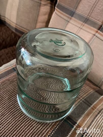 Банка стеклянная от кремовзбивалки СССР