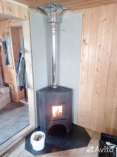 Печь камин на дровах