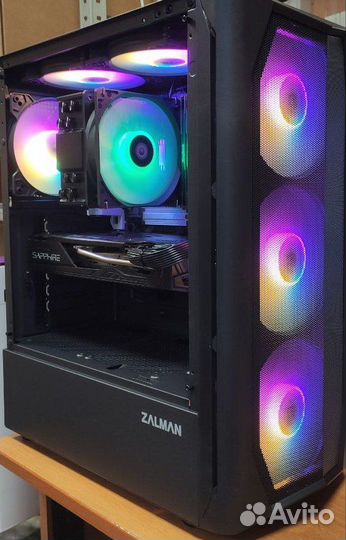 Новый игровой компьютер 7500F/32Gb-DDR5/1Tb/5700XT